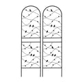 2 Pack Metal Garden Trellis 71' x 19.7' Rustproof Trellis for Climbing Plants Outdoor Flower Support Bird Deco Black Iron