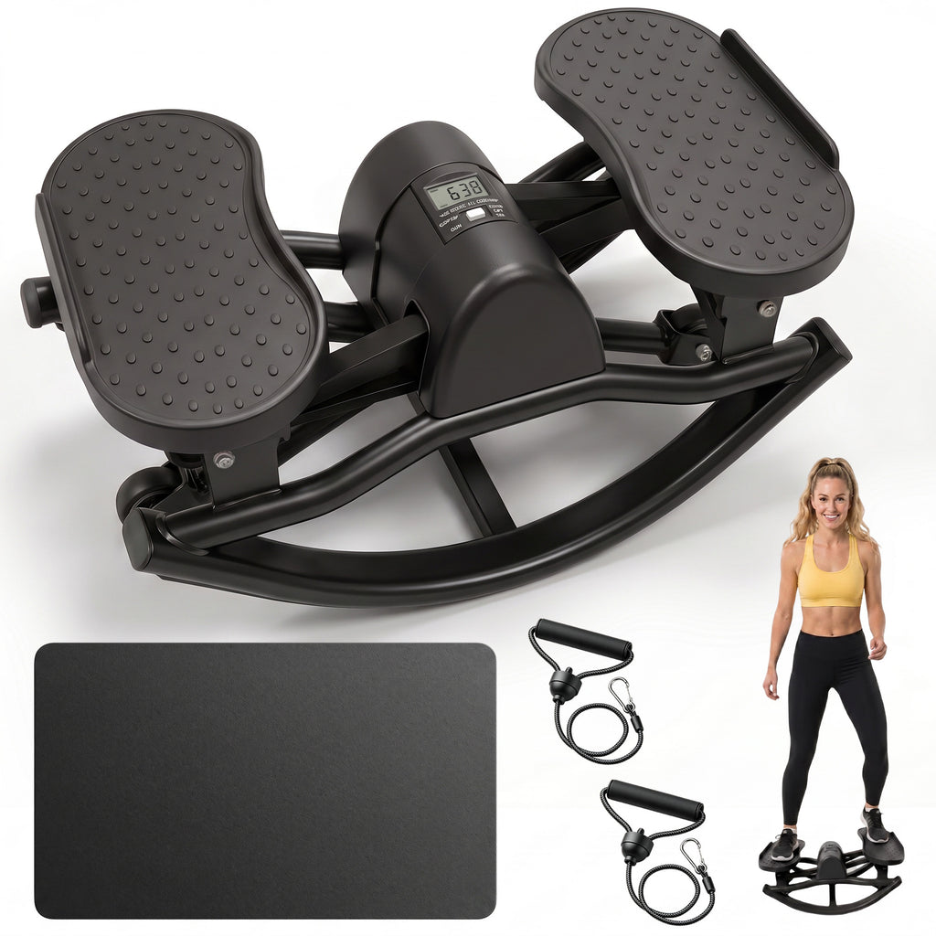 Swing Stepper Machine – Home Aerobic Fitness Made Easy, Targets Waist & Legs in One Compact Design, Foldable, Quiet, and Suitable for the Whole Family