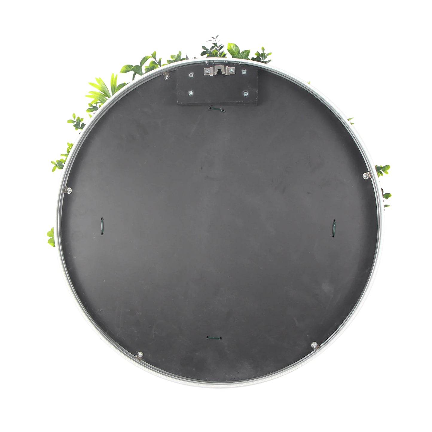 Artificial Green Wall Disc 30" White Frame UV Resistant