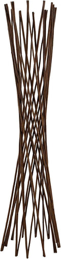 4FT Willow Funnel Trellis, 48' H x 13' W Natural Willow Plant Support Tower, Expandable Garden Trellis for Climbing Plants, Vines, Peas, Beans, Flowers and Potted Plants 6pcs