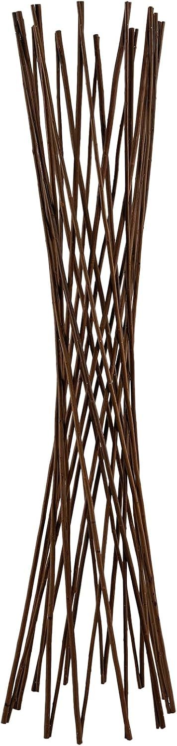 4FT Willow Funnel Trellis, 48' H x 13' W Natural Willow Plant Support Tower, Expandable Garden Trellis for Climbing Plants, Vines, Peas, Beans, Flowers and Potted Plants 6pcs