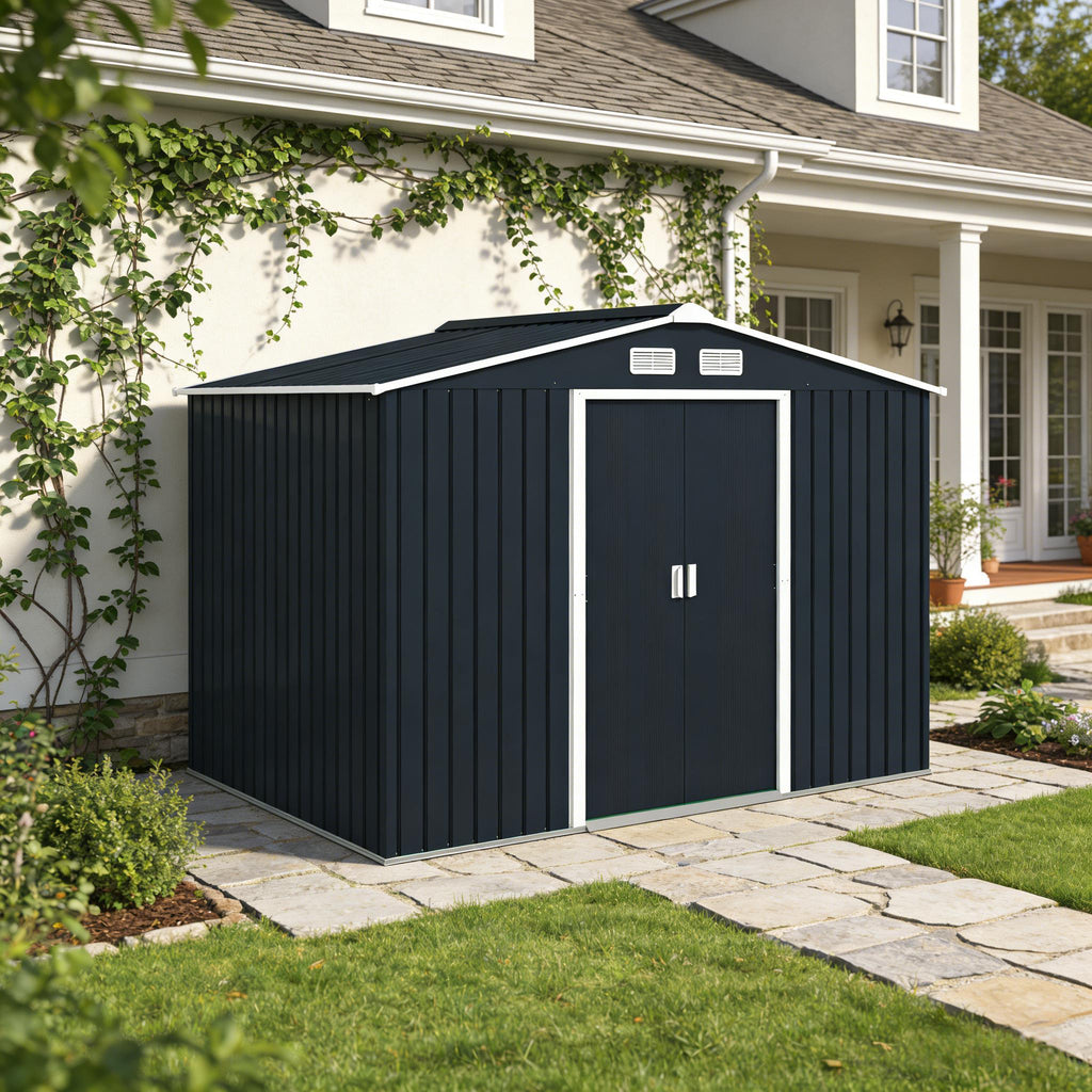Spacious Storage Shed,Outdoor Storage Shed,Backyard Tool Metal Shed