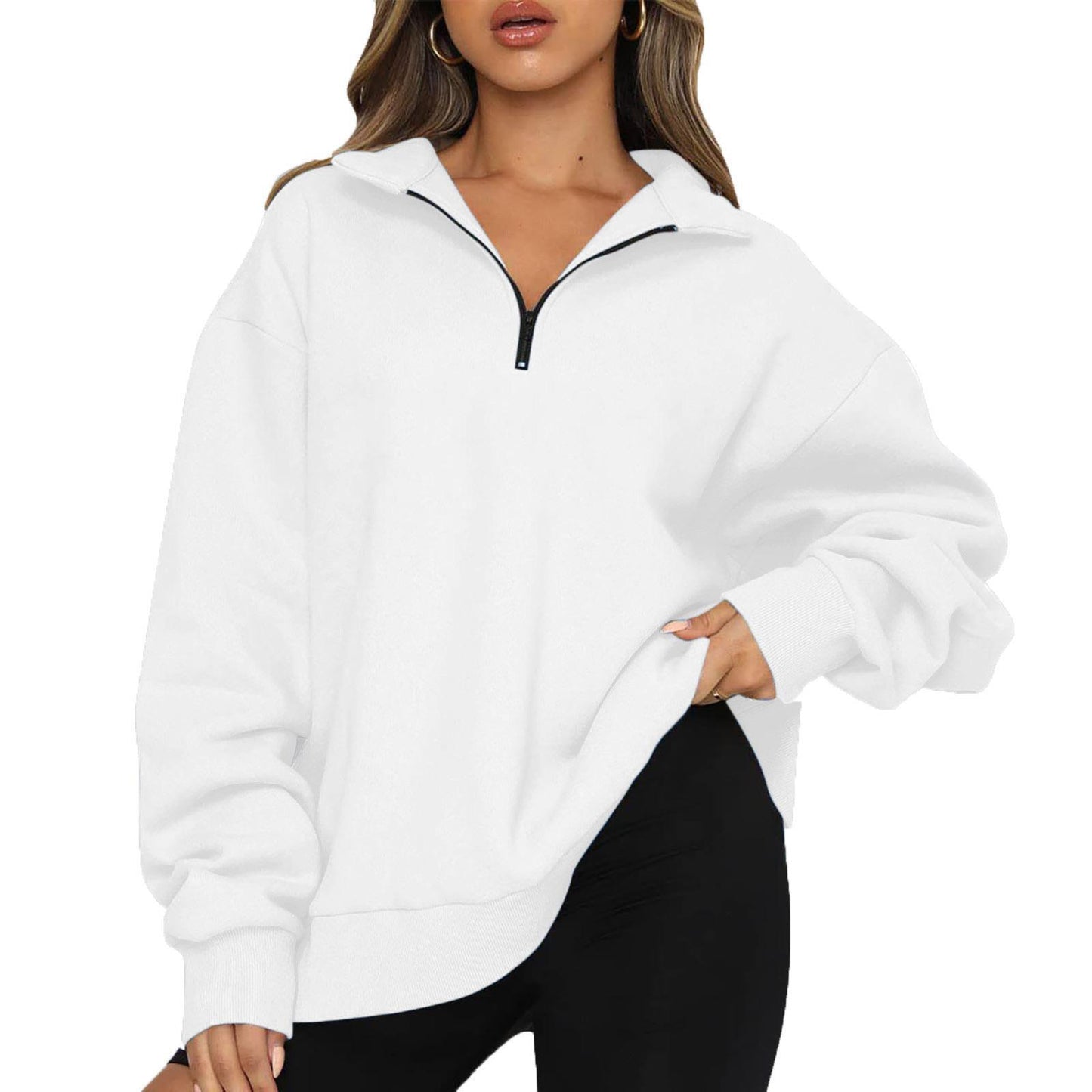 Casual Top Half Zipper Pullover