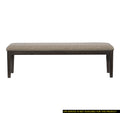 Tavistock Nailhead-Trim Upholstered Dining Bench, Rustic Brown, 64 in