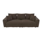 82.7 'Plush Corduroy 3-Seat Sofa,Modern Comfy Upholstered Sofa Cloud Couch,Deep Seat Couches with Soft Pillows and 1 Ottomans,Convertible Sofa Lounge Chair,Camel - Eloy Royal
