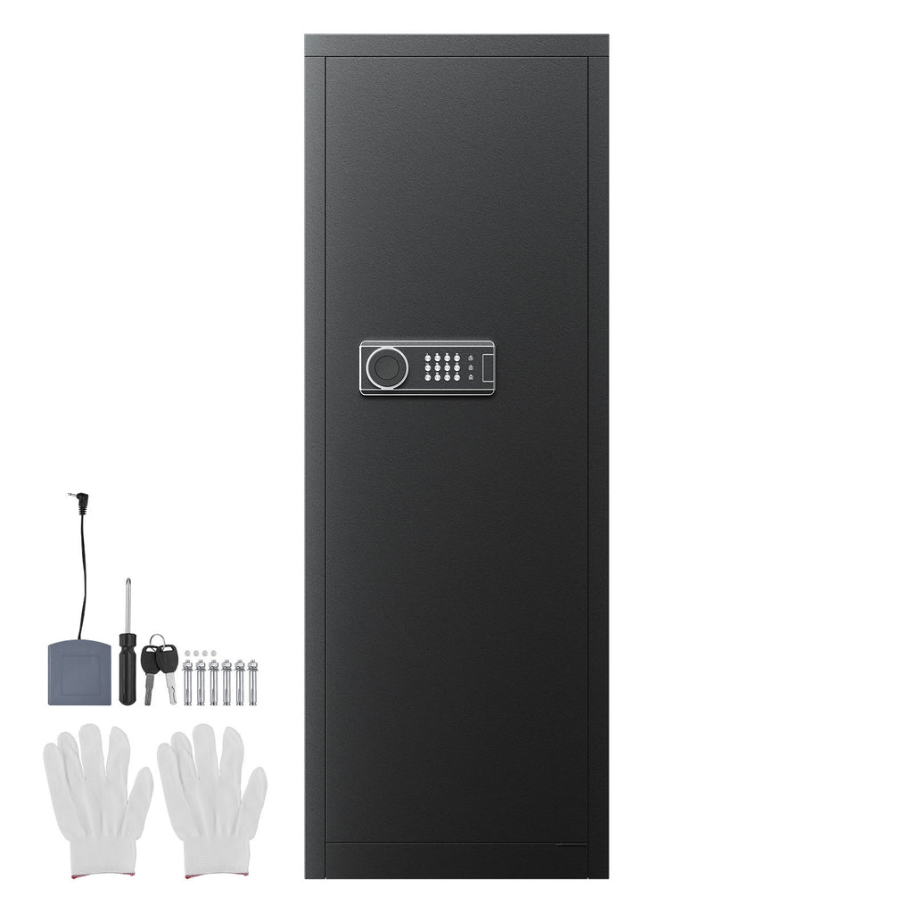 6-8 Gun Safe, Long Gun Cabinet for Rifles and Pistols, Quick Access Rifle Safe with 3 Ammo Slots and 2 Adjustable Racks, Large Digital Cabinet with Key and Password Lock