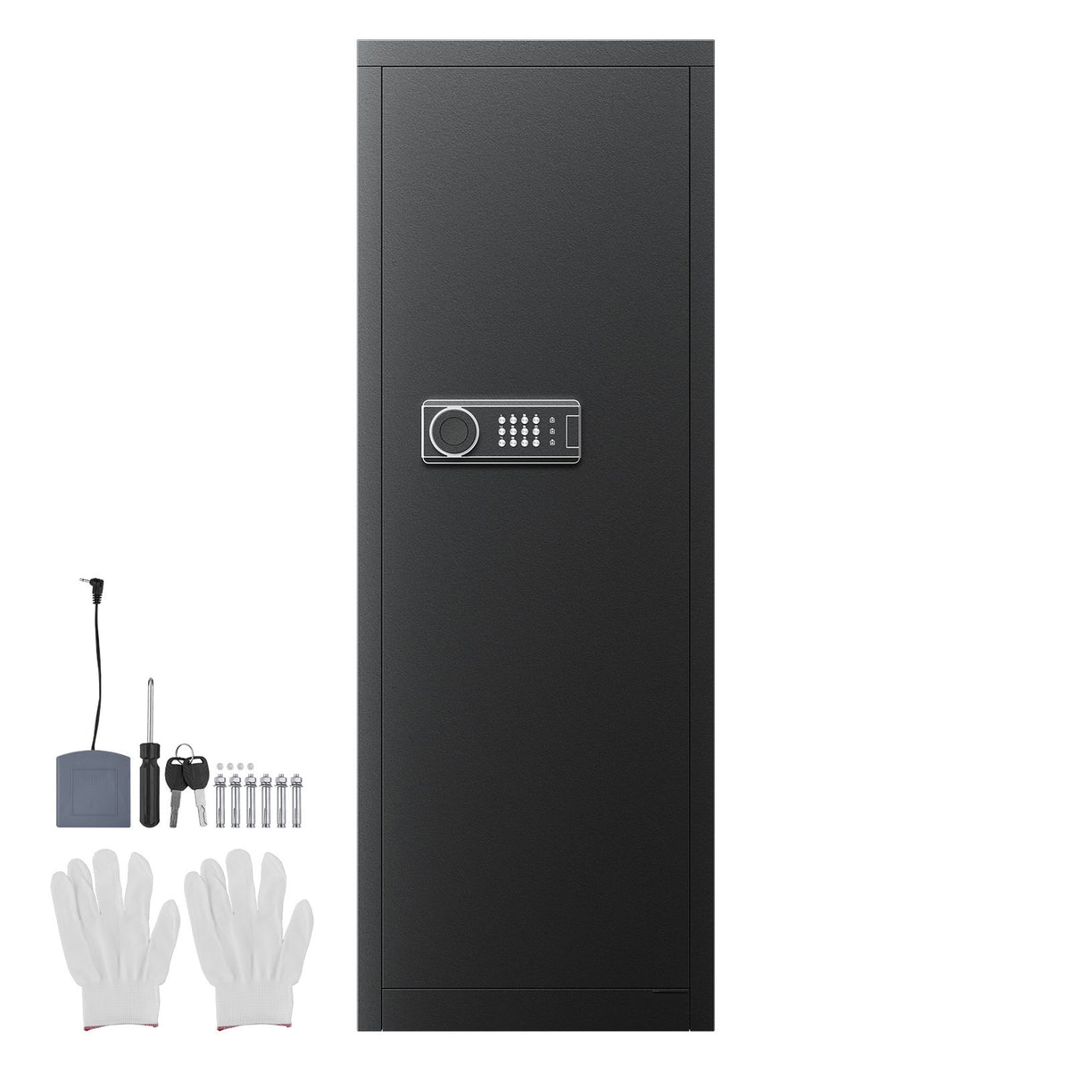 6-8 Gun Safe, Long Gun Cabinet for Rifles and Pistols, Quick Access Rifle Safe with 3 Ammo Slots and 2 Adjustable Racks, Large Digital Cabinet with Key and Password Lock