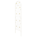 4 Pack Metal Garden Trellis 86.7' x 19.7' Rustproof Trellis for Climbing Plants Outdoor Flower Support Cream White