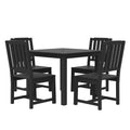 Outdoor courtyard main course set, consisting of one table and four armless chairs, has good weather resistance and is suitable for family gatherings