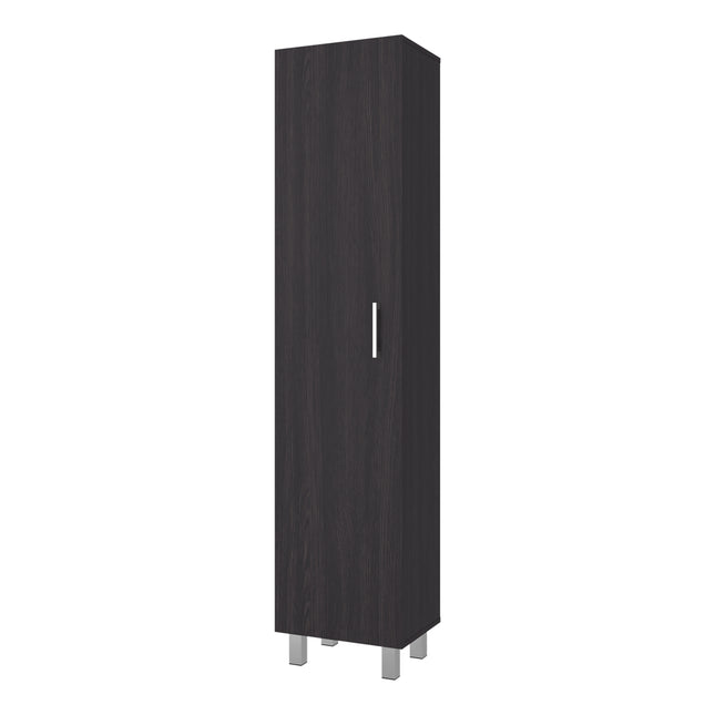 Vintro Freestanding Storage Cabinet with Internal Storage Shelves, Tall Single Door, 4 Interior Shelves, Metal Handle and Legs