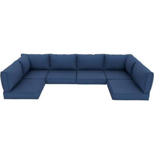 Outdoor Cushions for Patio Furniture Replacement, Patio Furniture Cushions, Deep Seat Patio Cushions, Patio Seat Cushions for Outdoor Sectional (Navy blue)