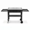 Foldable Gas Griddle, 36'  Stainless Steel Portable Detachable Propane Griddle,Outdoor Cooking Station with Side Shelves, Steel LPG Gas Griddle, 4-Burners Restaurant Portable Grill