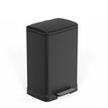 Black 17 Gallons Pedal Trash Can with Soft Close Lid, Removable Inner Bucket & Detachable Wheels, Odor Control Slot for Kitchen Home