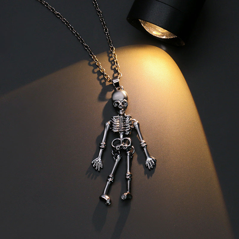 Ghost Festival Ghost Skull Bat Pumpkin Head Pendant Necklace