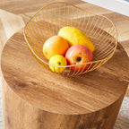 The cylindrical table with its patterned design can be easily integrated into a variety of interior styles, from coffee tables to small dining tables, workbenches or makeshift writing desks. - Eloy Royal