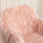 HengMing Modern Faux fur home office chair, fluffy chair for girls, makeup vanity Chair - Eloy Royal