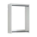 Devi White Wall Mounted Wood Closet System with Modular Design and Ample Storage