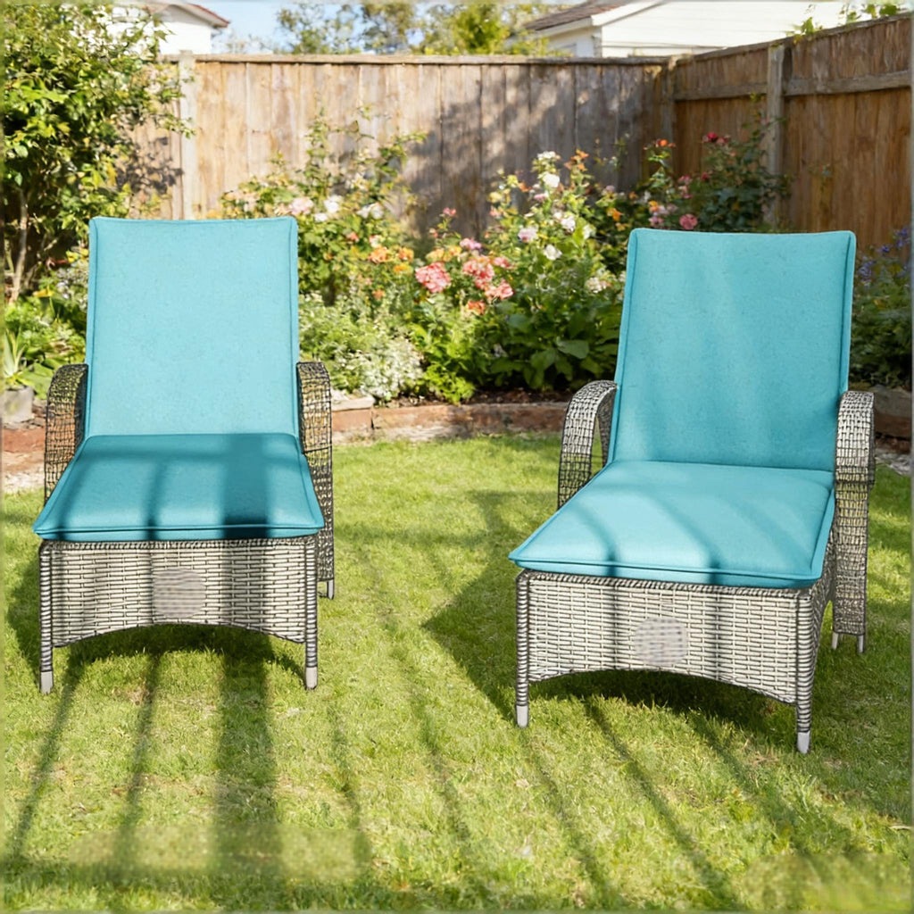 Lounge Chair Cushion Set,Foldable Lounge Cushion Set of 2