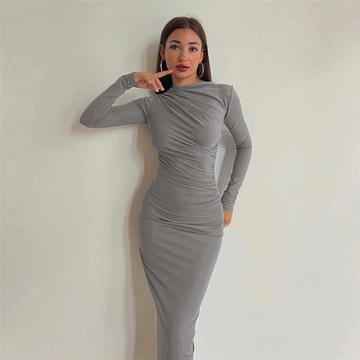 Slim Fit High Class Elegant Long Sheath Dress Women