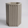 Hexagon Column Planter MD - Grey Brown