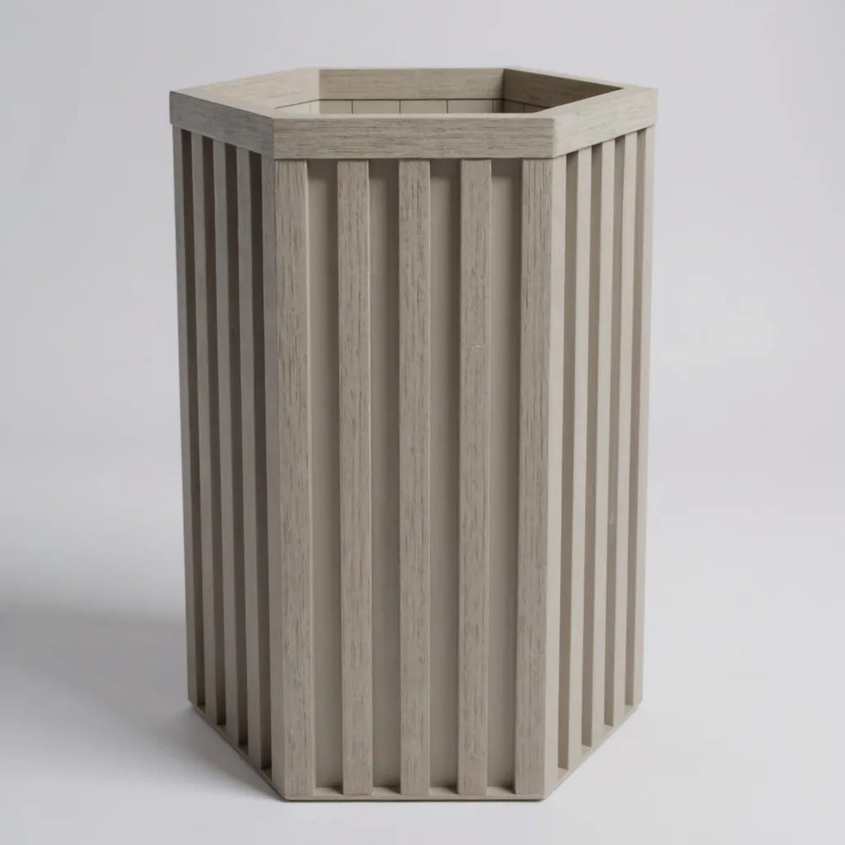 Hexagon Column Planter MD - Grey Brown