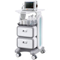 3 Tiers Lab Carts Mobile Medical Cart with 2 Drawers & 1 Top Tray White, Trolley Storage Cart with ABS Material, Lab Rolling Cart with 4 Silent Wheels for Lab, Clinic, Hospital, Salon, Office