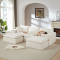 Modern Chenille cloud sofa, freely combinable, comfortable to sit on, suitable for modern living room furniture in homes, apartments, and offices