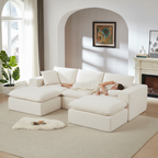 Modern Chenille cloud sofa, freely combinable, comfortable to sit on, suitable for modern living room furniture in homes, apartments, and offices