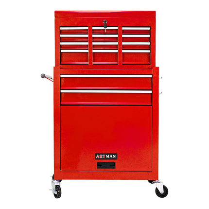 8-Drawer Tool Storage Cabinet - Red