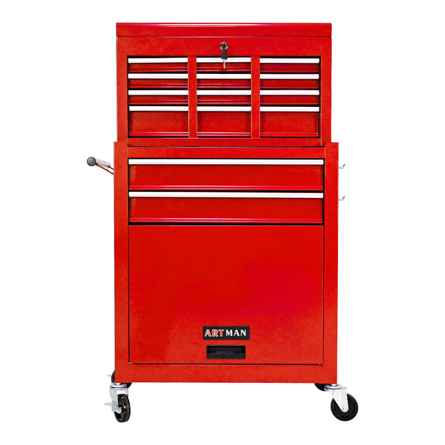 8-Drawer Tool Storage Cabinet - Red