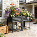 Patio Planter Box,Outdoor Elevated Planter Box,Raised Garden Bed