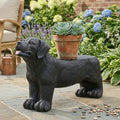 MGO DOG BENCH, Outdoor Bench, Matte Black + Black, No Assembly Required