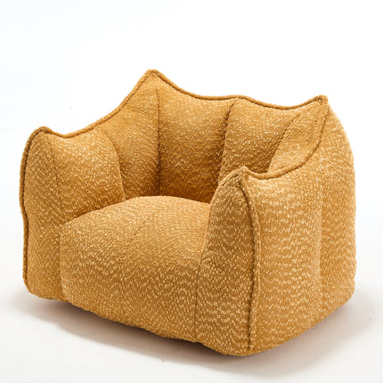 Comfortable Chenille Sofa Chairs with Highly Resilient Foam for Living Rooms and Bedrooms, Square Lazy Sofas for Adults