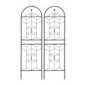 2 Pack Black Metal Garden Trellis 71' x 19.7' Rustproof Support for Climbing Plants Iron Frame with Powder Coating