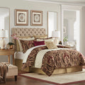 Soren 4-Piece Comforter Set, Burgundy, California King