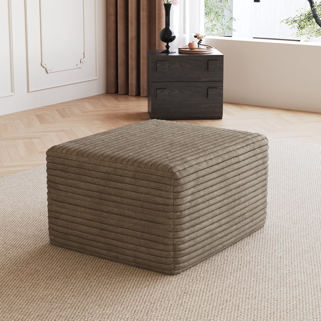 Sofa ottoman ,No Assembly Required,Camel(Plush Corduroy Fabric)