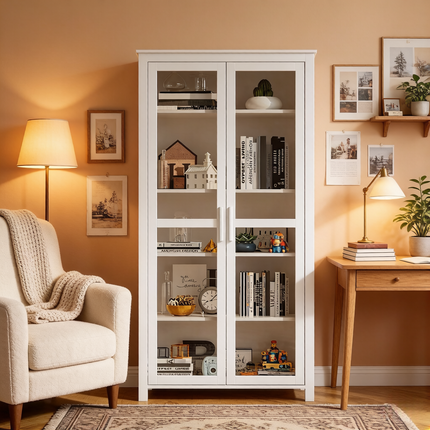 Hall Storage Cabinet,Kitchen Pantry Cabinet,Chic Display Cabinet