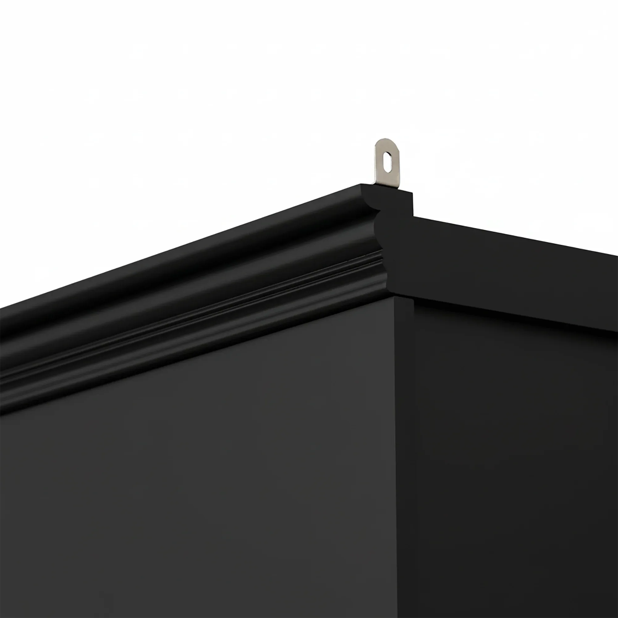 78.75''H 4-Tier Display Shelf, with 5-Colors Dimmable Ceiling Light, Freestanding Farmhouse Bookcases with Storage & Doors, Bookshelf with Adjustable Glass Shelves for Home & Office - Black - Eloy Royal