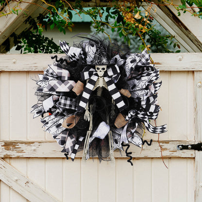 Halloween Witch Hat Skull Mesh Garland Door Ornaments