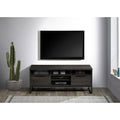 47 In Dark Espresso Wood TV Stand with 5 Shelves and 2 Drawers, Living Room Media Console for 43' to 55' TVs