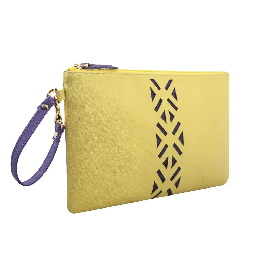 Leather PractiPouch Large - Canary Yellow - Eloy Royal