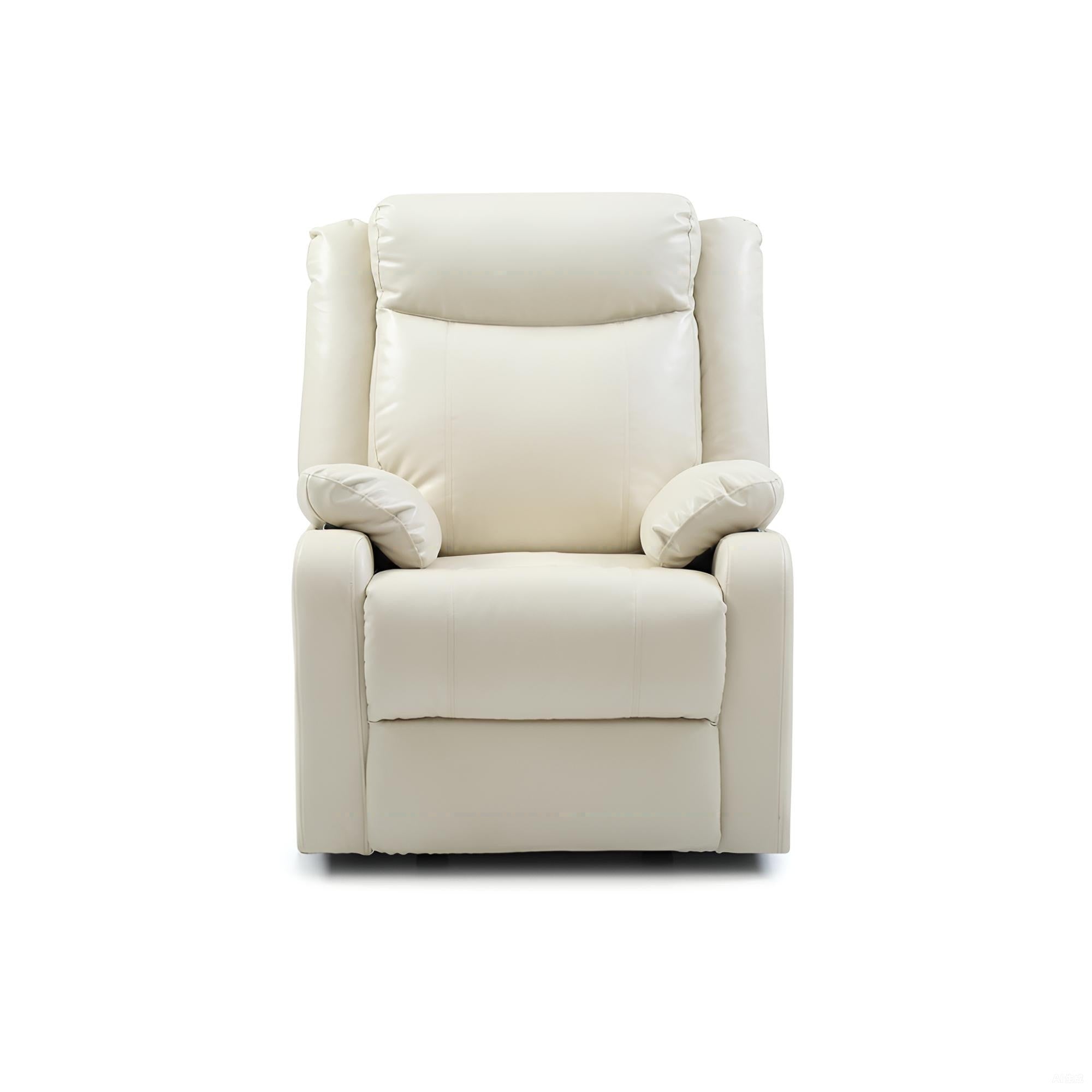 Glory Furniture Ward G762A-RC Rocker Recliner, Off White PU, 33x37x40 inches