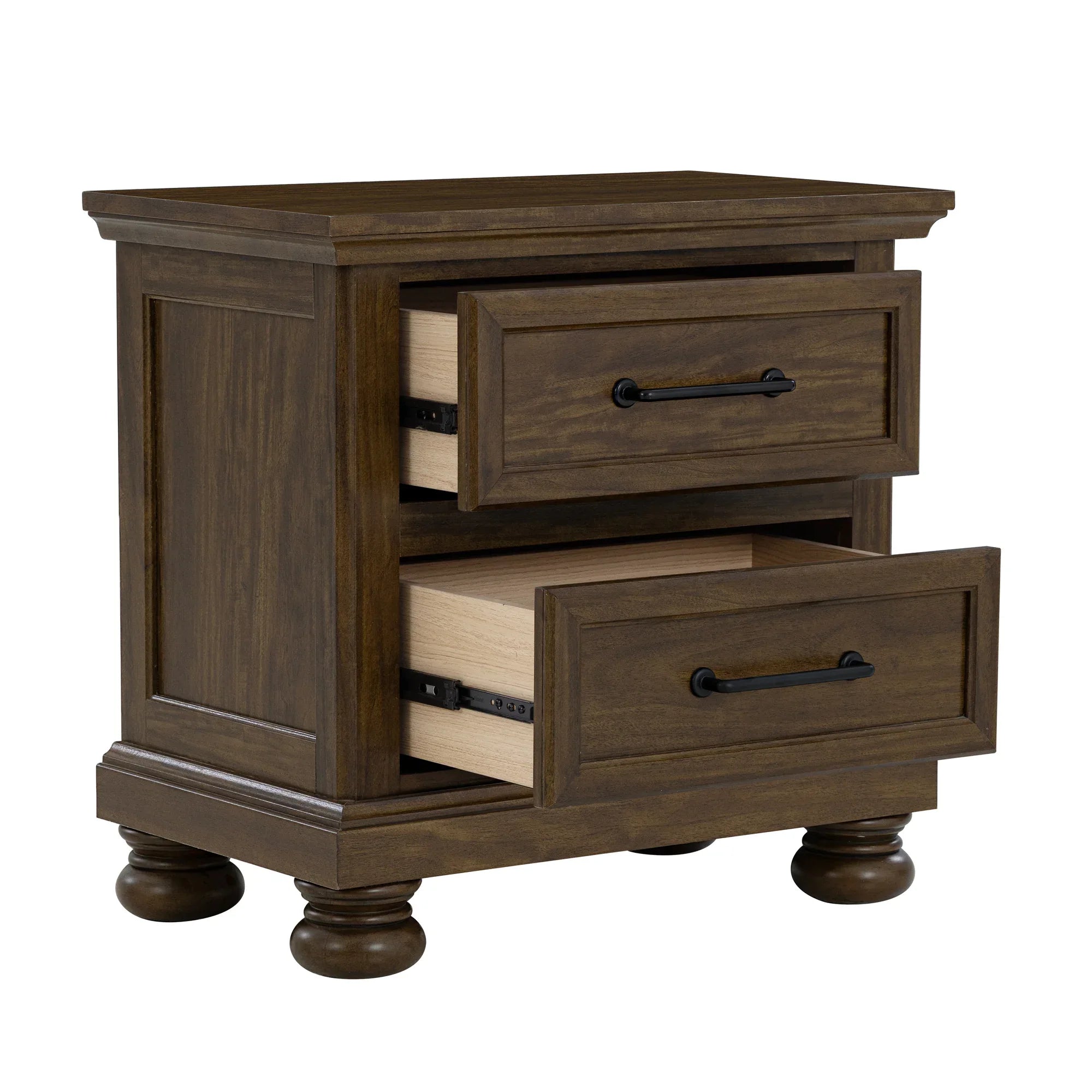Brown 2-Drawer Nightstand with USB - Eloy Royal