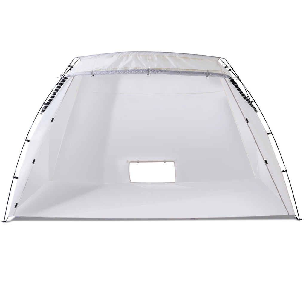 Portable Paint Booth, Larger Spray Paint Tent with Built-in Floor & Mesh Screen, Painting Tent Station for Furniture DIY Hobby Tool, 10x7x6ft Spray Paint Shelter