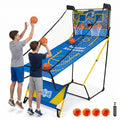 Dual Shot Foldable Basketball Arcade Game, LED Digital Scoreboard, 4 Balls & Pump, Indoor Family Entertainment Game
