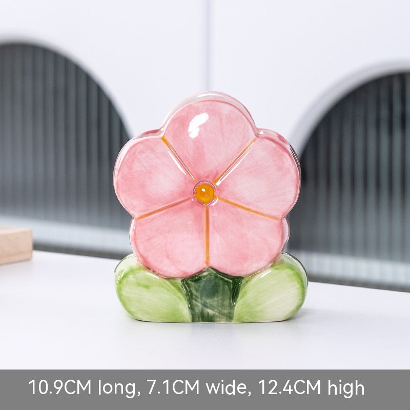 Cute Flowers Ceramic Niche Vase Decoration - Eloy Royal