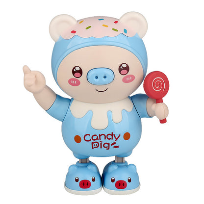 Electric Dance Cute Pig Music Lamp Cartoon Toy