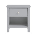 Nightstand 1-Drawer Youth Engineered Wood Modern Gray