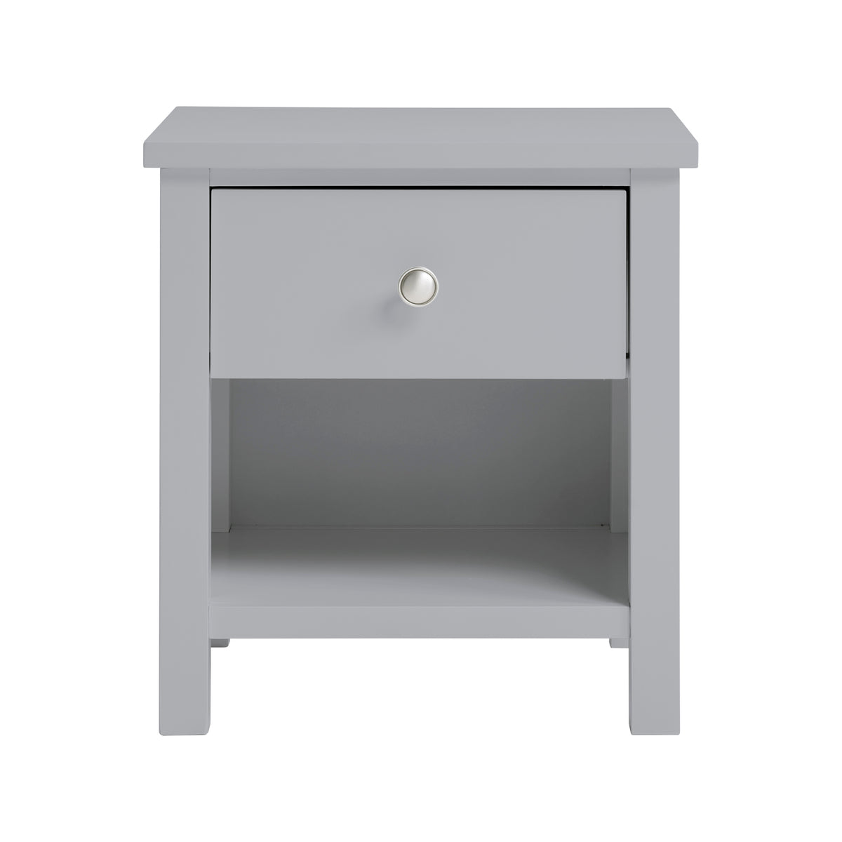 Nightstand 1-Drawer Youth Engineered Wood Modern Gray