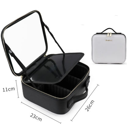 Smart LED Cosmetic Case With Mirror Cosmetic Bag Large Capacity Fashion Portable Storage Bag Travel Makeup Bags - Eloy Royal